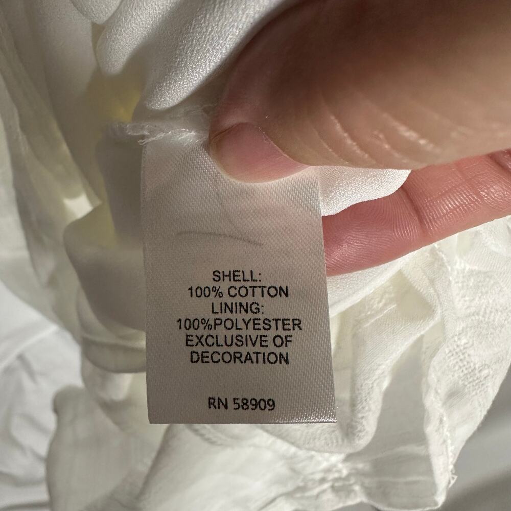 Nurture by Westbound White V-neck Tiered Maxi Dress Flutter Sleeves 1X‎ - Picture 9 of 9